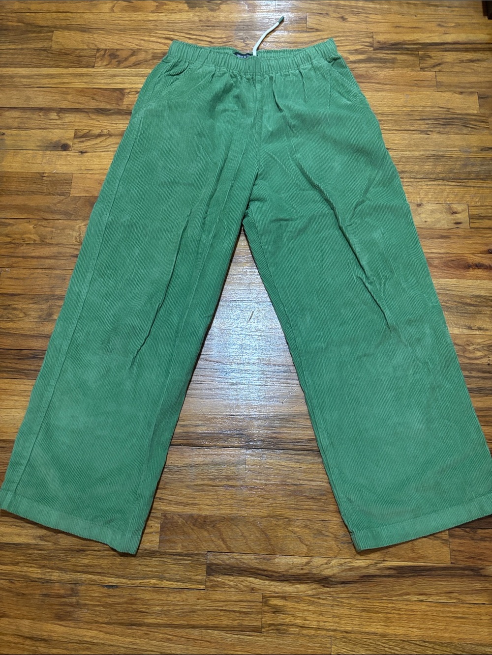 Urban Outfitters Baggy Men's Green Corduroy Drawstring Pants